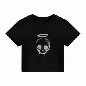 Angel Skull Crop Tee