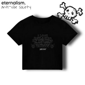 anti-vibe crop tee - replace my feelings with tattoos