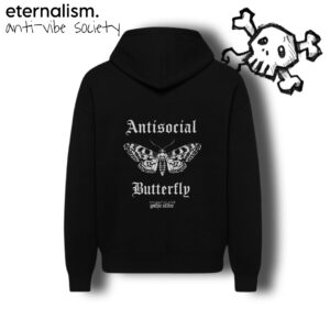 anti-vibe hoodie - antisocial butterfly